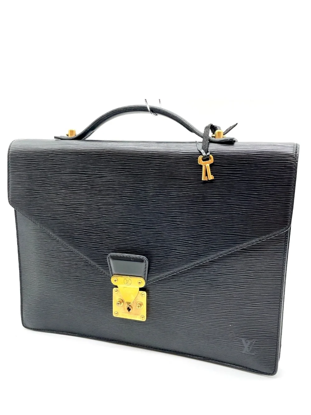 Louis Vuitton Vintage Epi Noir Porte Document Bandoulière Business Bag